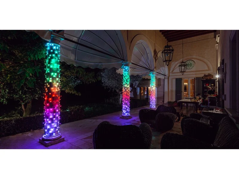B-Ware Twinkly Lichterkette 600 LEDs 48m LED Dekolicht für Innen und Außen Bluetooth