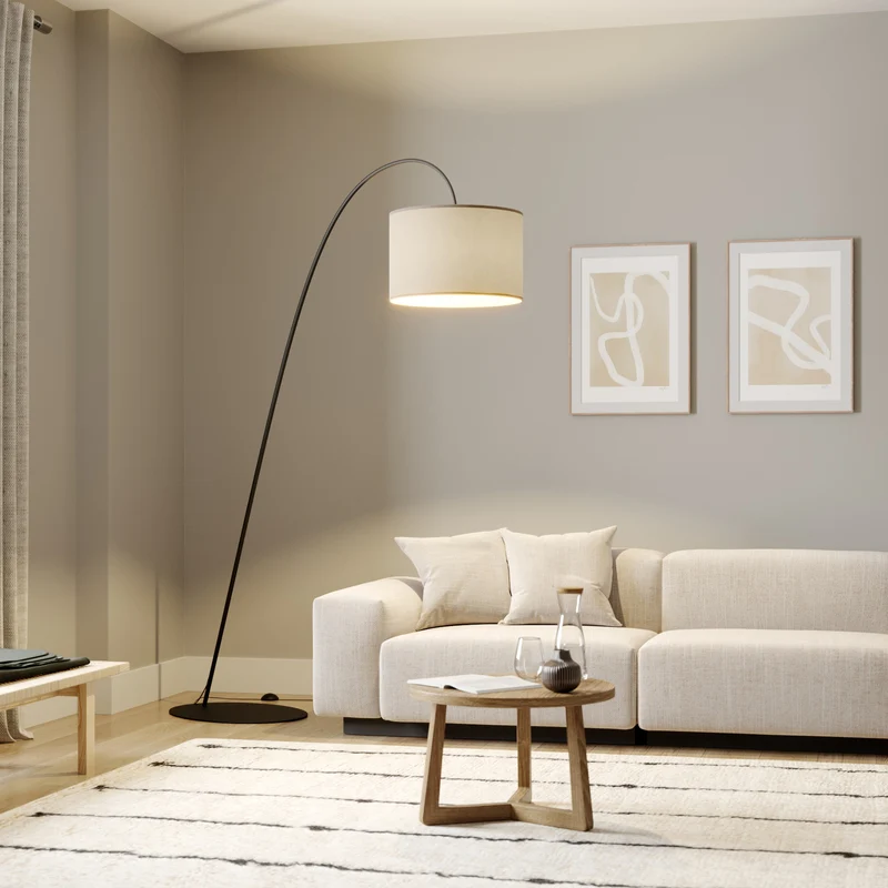 B-Ware Nowodvorski Bogenlampe Alice Stehleuchte Stehlampe Lampe Wohnzimmerlampe braun