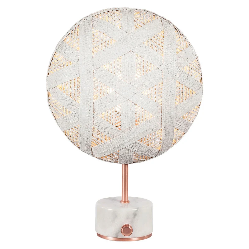 B-Ware Forestier Chanpen S Hexagonal Tisch Tischlampe Tischleuchte Leuchte kupfer/weiß