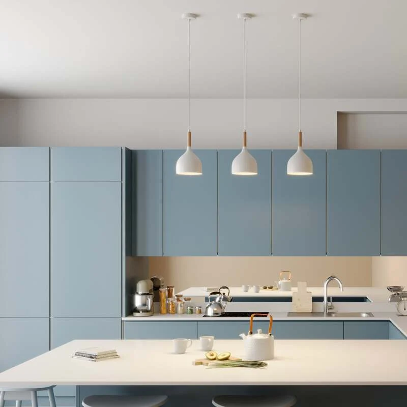 B-Ware Euluna Hängeleuchte Noak Deckenlampe Pendelleuchte einflammig weiß holz natur815