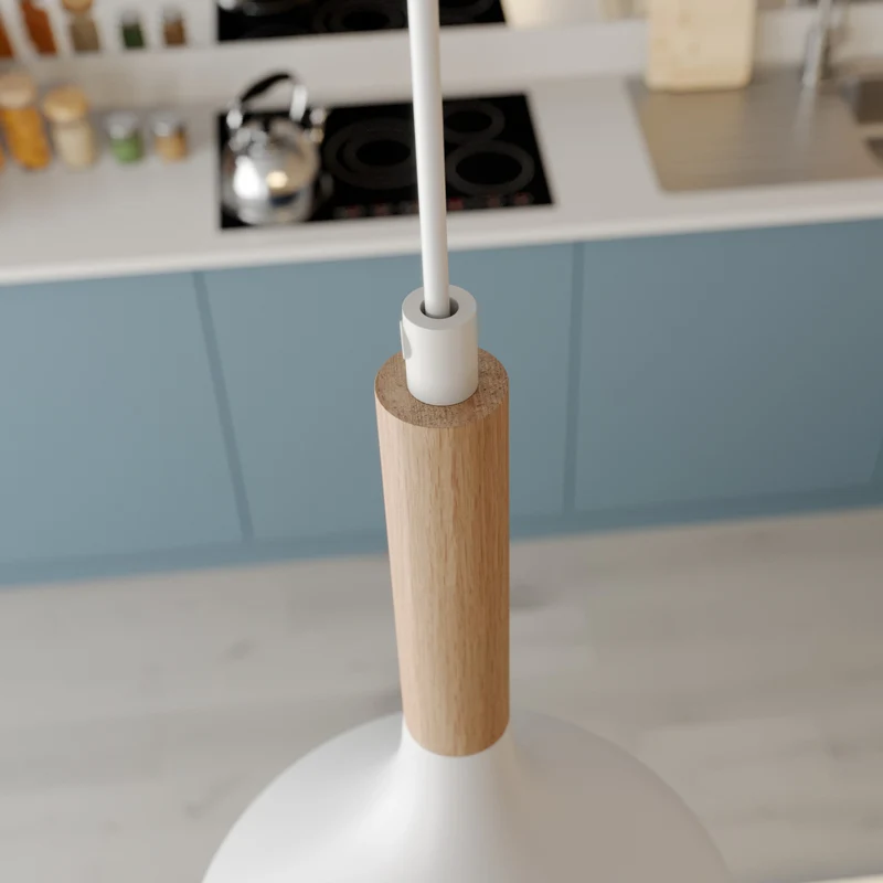 B-Ware Euluna Hängeleuchte Noak Deckenlampe Pendelleuchte einflammig weiß holz natur815