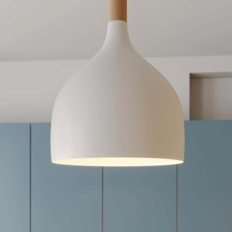 B-Ware Euluna Hängeleuchte Noak Deckenlampe Pendelleuchte einflammig weiß holz natur815