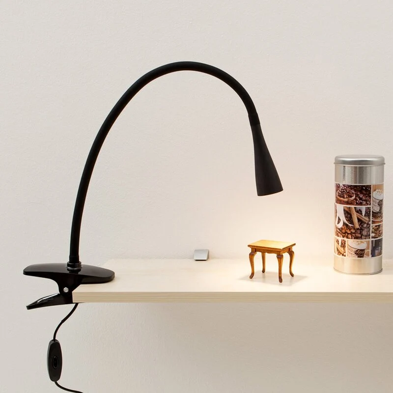 B-Ware Lindby Baris LED-Klemmleuchte Klemmlampe Leuchte Lampe Schreibtischlampe Licht