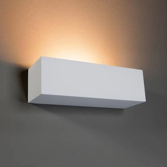 B-Ware Lindby Rechteckige Wandleuchte Lenny Wandleuchte Lampe Licht Dekolampe Gips E14