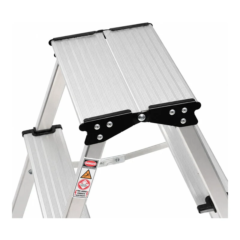B-Ware STIER Aluminium-Trittleiter 3 Stufen Leichtgewicht 150 kg klappbar 680x320x200mm