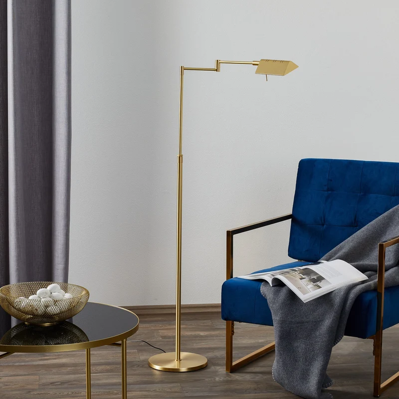 B-Ware Knapstein Stehleuchte Standlampe LED Danuta verstellbar messing matt Metall