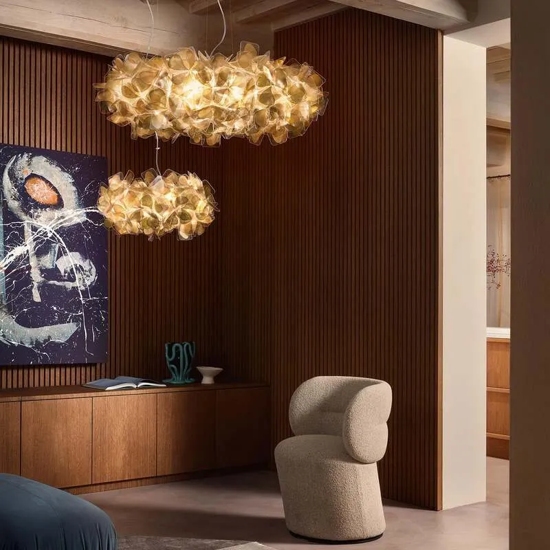 B-Ware Slamp Hängeleuchte Clizia Mama Non Mama LED Pendelleuchte Lampe gold klar Ø78cm
