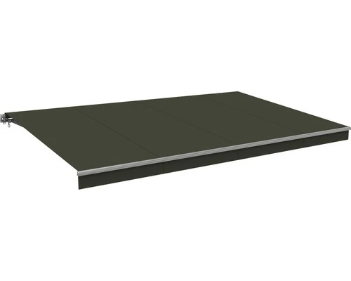 B-Ware Gelenkarmmarkise 5x3 PE grau für Balkon Terrasse UV-beständig manuell