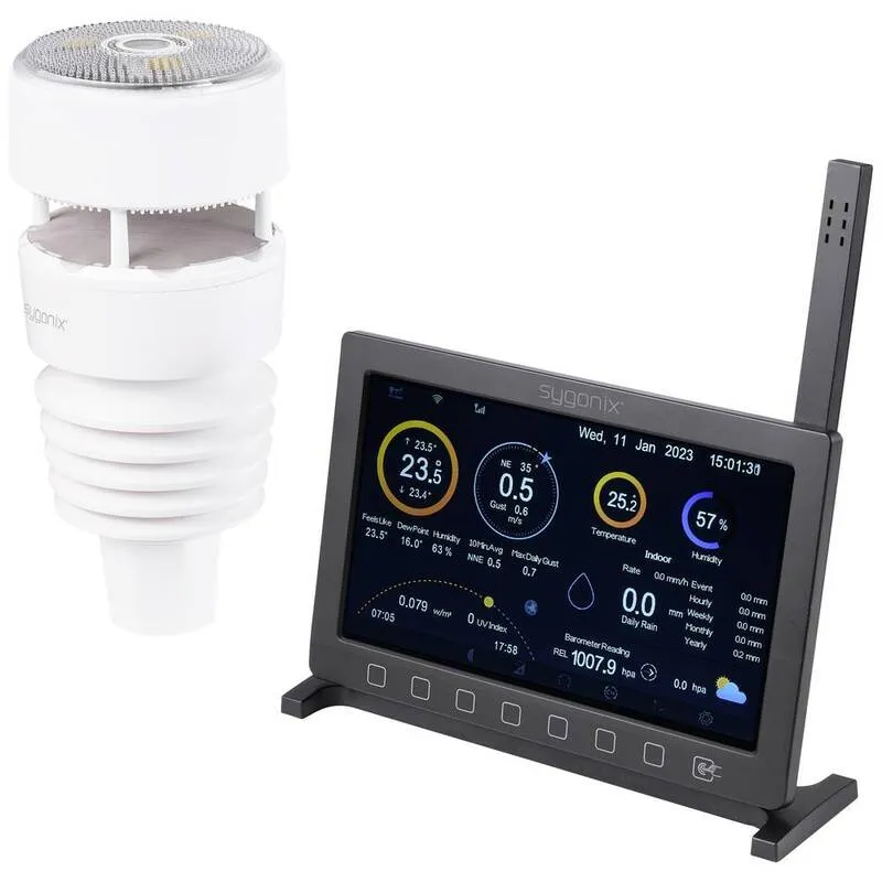 Sygonix SY-5479628 WLAN-Wetterstation Vorhersage für 2 Tage SIEHE TEXT/FOTO