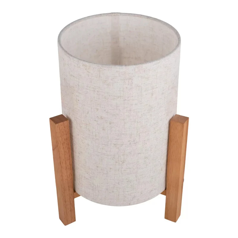 B-Ware Näve Tischleuchte 3193 Tischlampe Tischlicht Leuchte Holz Leinentextil Höhe 32cm
