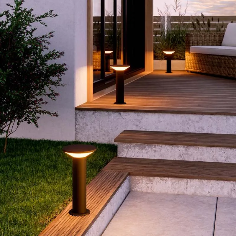 B-Ware Eglo LED-Sockellampe Rigosa Außenlampe Gartenleuchte schwarz 35cm IP44 1100Lumen