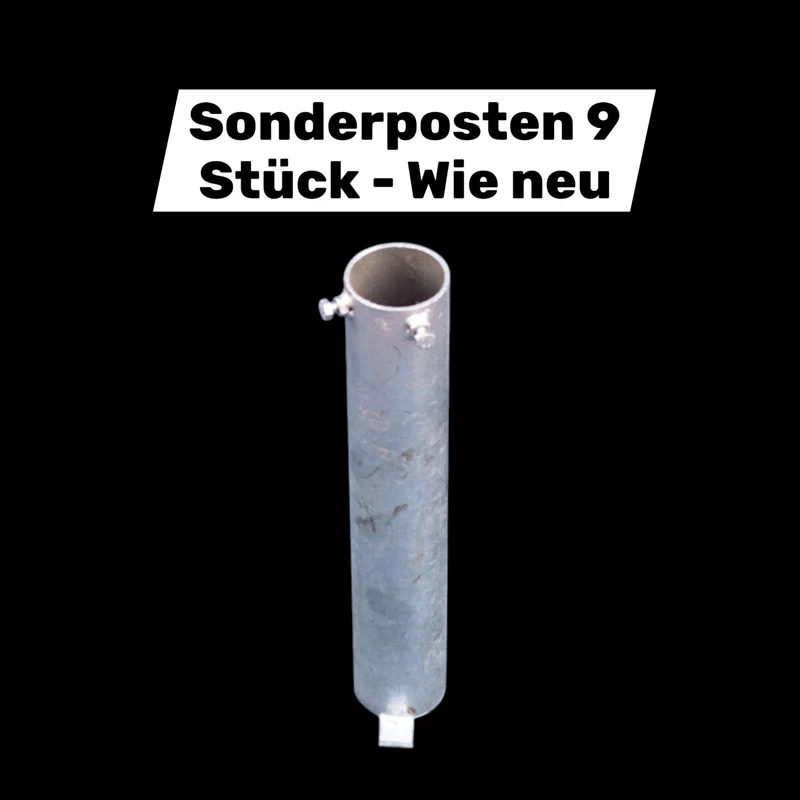 B-Ware Schake Bodenhülse Pfostenhülse Rohrpfosten Ø60mm Verschraubungen 9 STÜCK