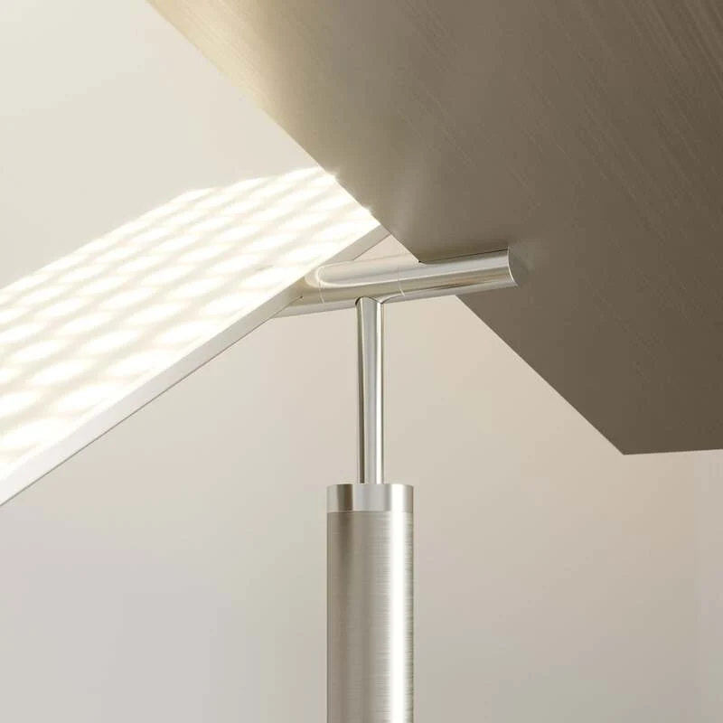 B-Ware Lucande Stehleuchte Parthena LED dimmbar nickel 180cm Leselampe warmweiß Lampe