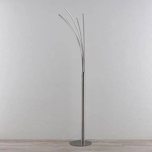 B-Ware Lindby Stehleuchte Standleuchte LED Boba Metall nickel matt warmweiß 185 cm