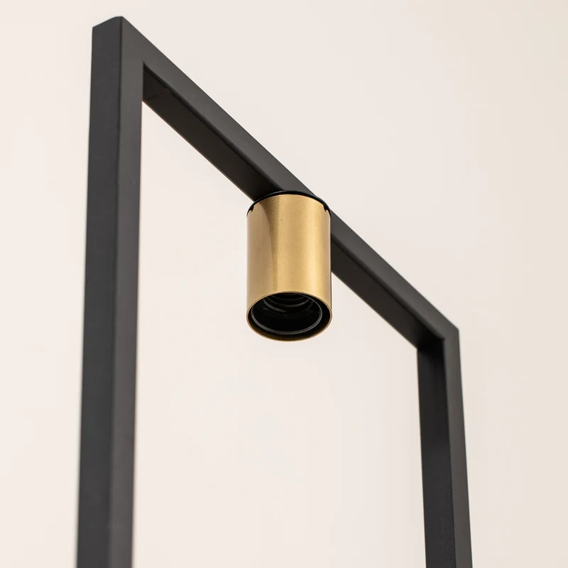 B-Ware Stehleuchte Flores Stehlampe Standleuchte Leuchte 1-flammig schwarz/gold Stahl