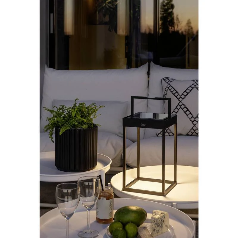 B-Ware Konstsmide Solar-Dekoleuchte Portofino LED Wandleuchte warmweiß schwarz 3.7W