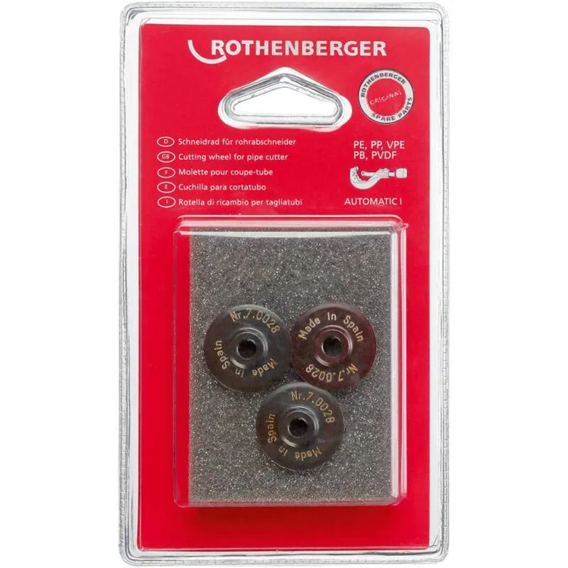 B-Ware Rothenberger Schneidrad TC 42 PRO PVC 3St. für Rohrdurchmesser 6-67mm