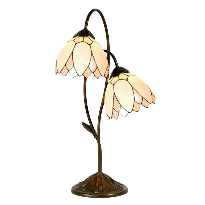 B-Ware Clayre&Eef Tiffanystil-Tischleuchte Liliana Schreibtischlampe Bürotischlampe E14