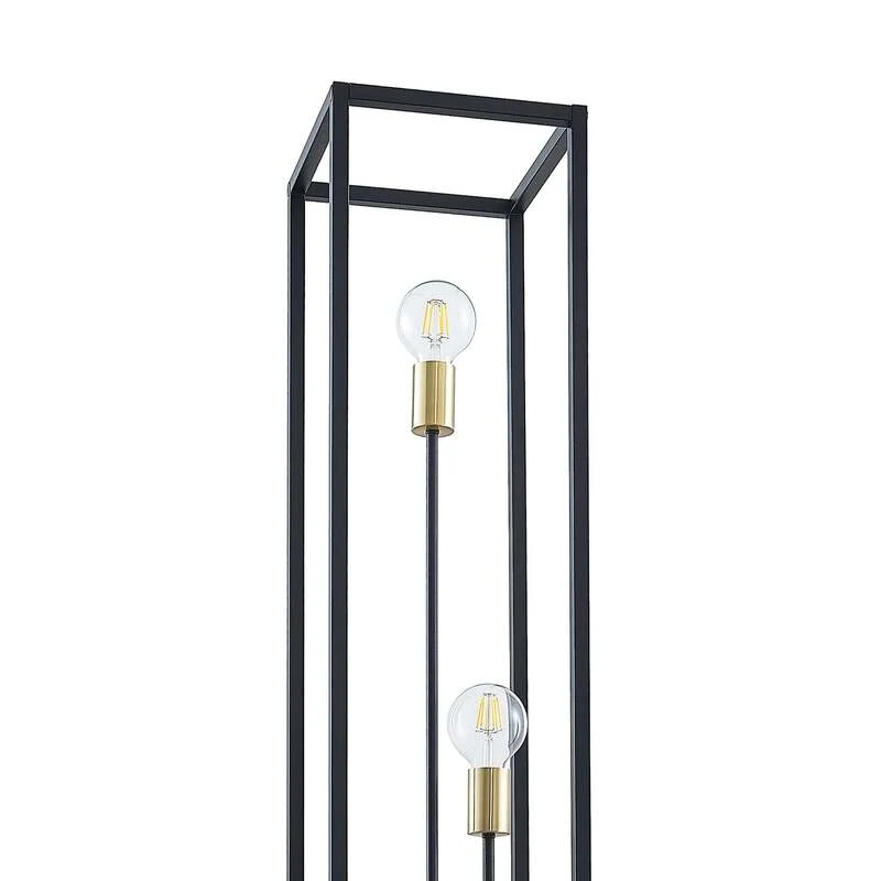 B-Ware Lindby Stehlampe Stehleuchte Tiliane LED Lampe 3-flammig schwarz 153cm hoch