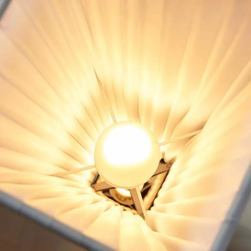 B-Ware Lindby Stehlampe Janno Stehleuchte Wohnzimmerleuchte Standleuchte Weiß Stoff E27