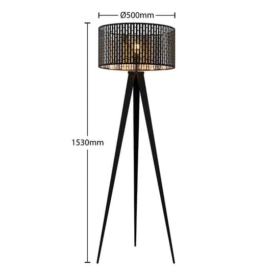 B-Ware Lindby Thoralf LED Stehleuchte Tripodgestell Stehlampe Standlampe Leuchte Lampe
