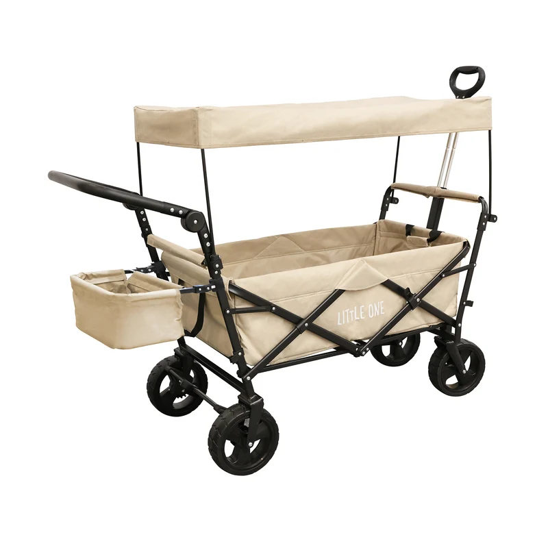 B-Ware Little One Bollerwagen Kinderwagen schwarz mit wasserdichtem Dach faltbar