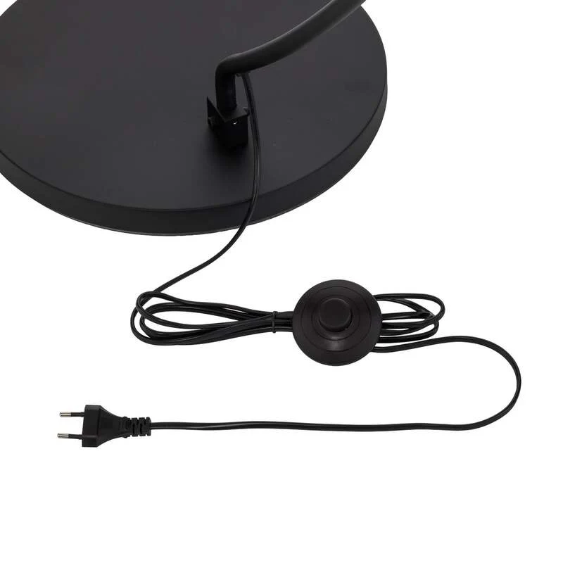 B-Ware Lindby Stehleuchte Jonera LED Bogenlampe Lampe schwarz gold 185cm Höhe 45cm