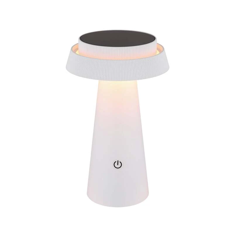 B-Ware Globo Tischleuchte LED dimmbar Akku CCT IP54 Solar Leuchte weiß 23cm hoch