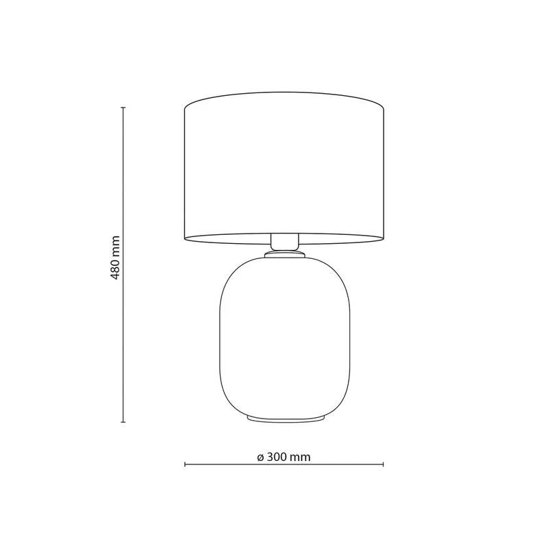 B-Ware TK-Lighting Tischleuchte Melody LED Lampe Leuchte sand 48cm Höhe E27 30cm