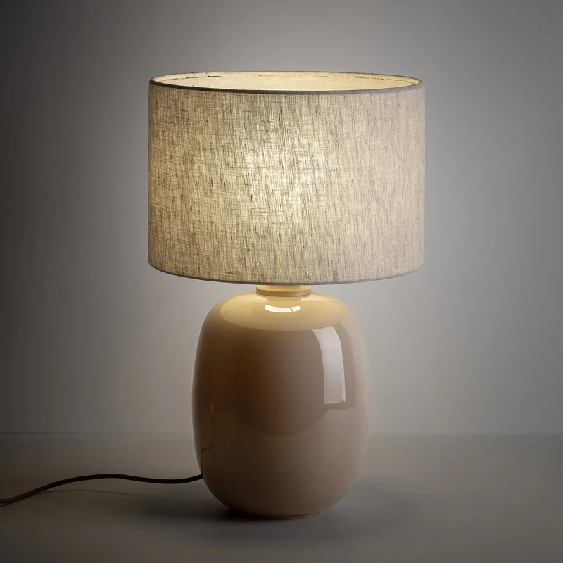 B-Ware TK-Lighting Tischleuchte Melody LED Lampe Leuchte sand 48cm Höhe E27 30cm