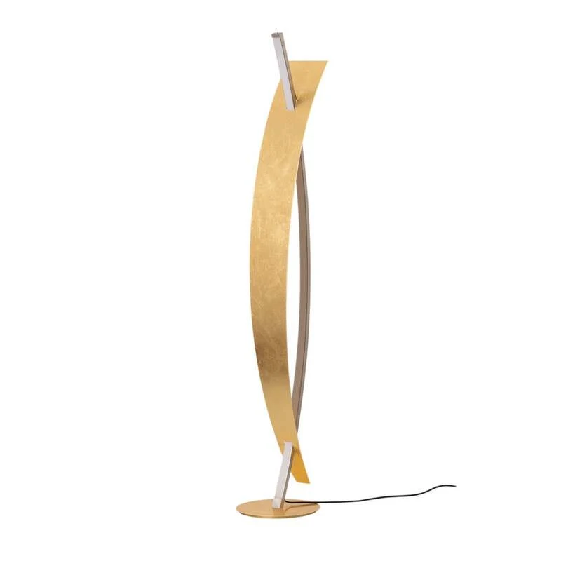 B-Ware Lucande Stehleuchte Lampe Marija LED dimmbar goldfarben 140cm warmweiß 3000K