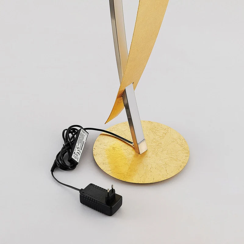 B-Ware Lucande Stehleuchte Lampe Marija LED dimmbar goldfarben 140cm warmweiß 3000K