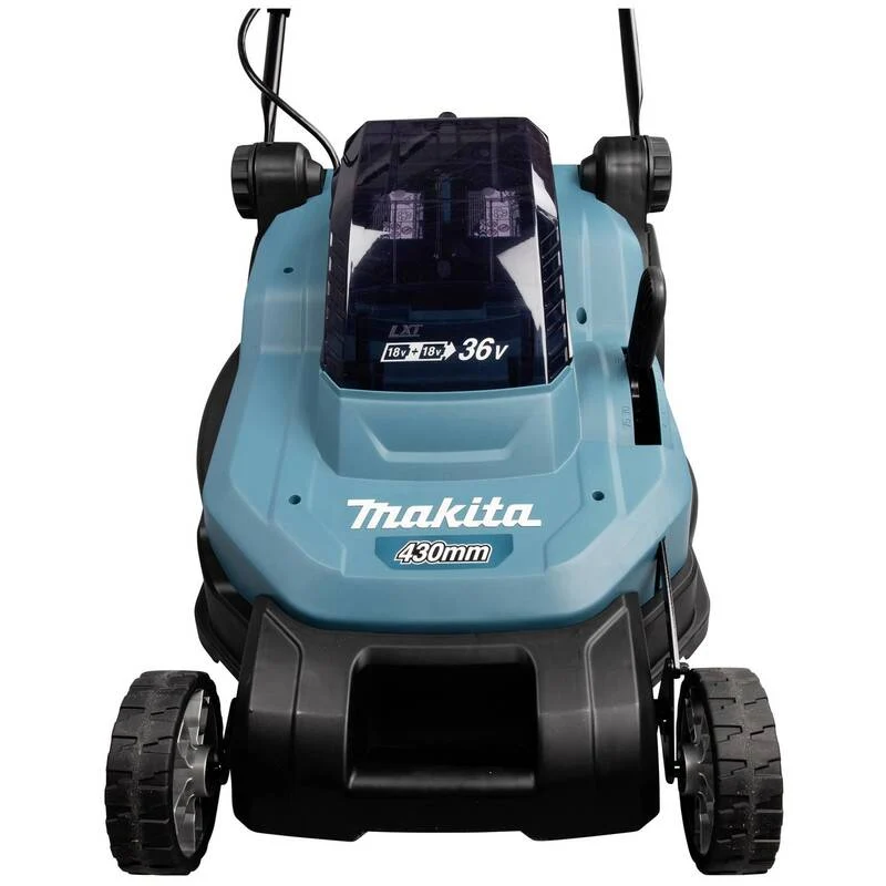 B-Ware Makita Rasenmäher Akku-Rasenmäher DLM432PT2 Mäher 18 V 2 Akkus 43 cm Mäher