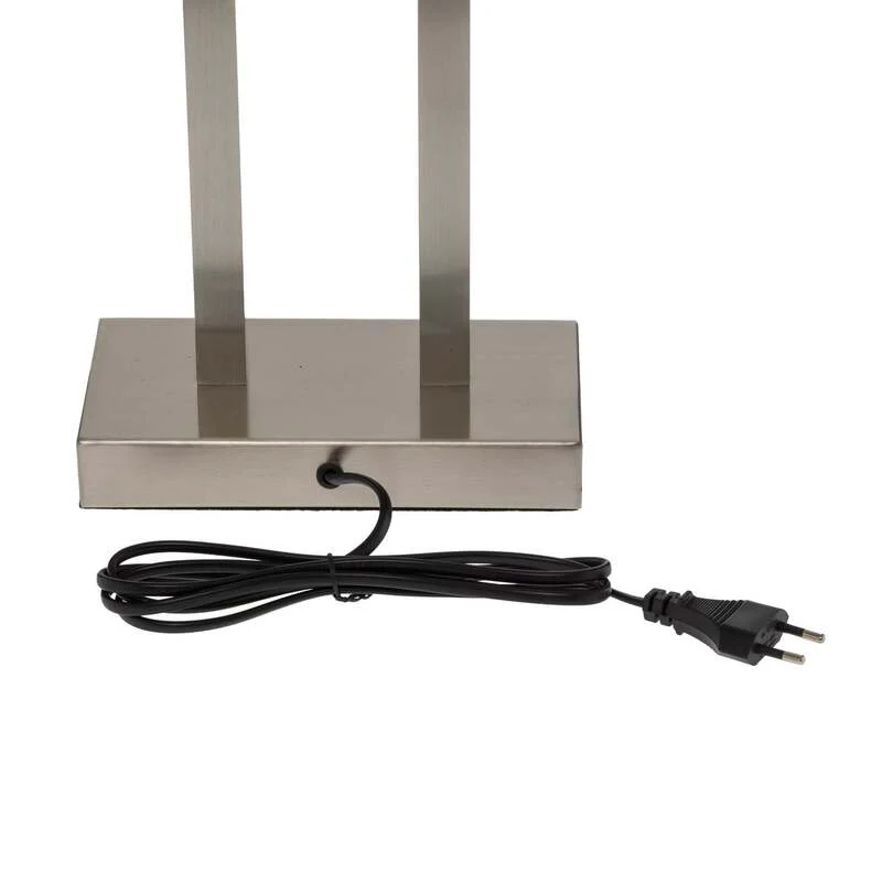 B-Ware Lindby Tischleuchte Lampe Sigurd LED dimmbar weiß nickel 54cm Höhe 32cm Breite