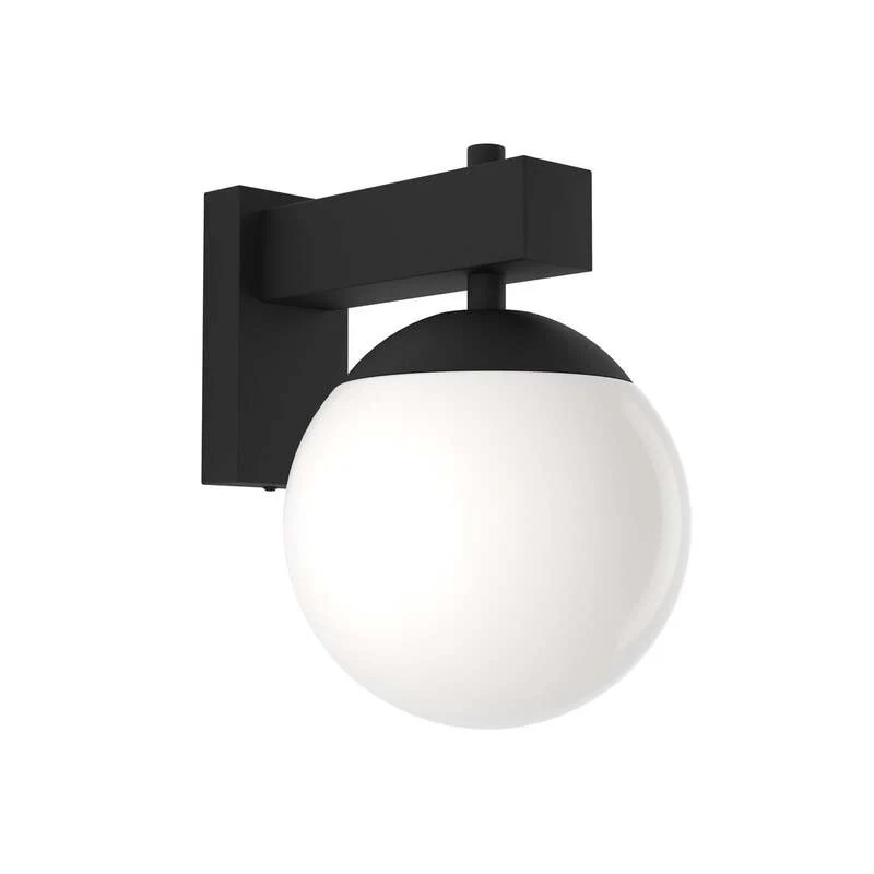 B-Ware Eglo Außenwandleuchte Bufalata LED Wandlampe dimmbar schwarz/opalweiß 20x29cm