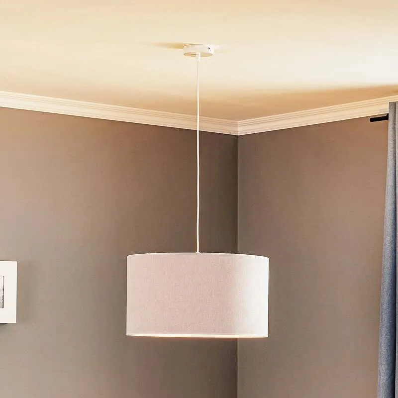 B-Ware Hängeleuchte Bristol LED Pendelleuchte dimmbar grau weiß matt 25cm Höhe 45cm Ø