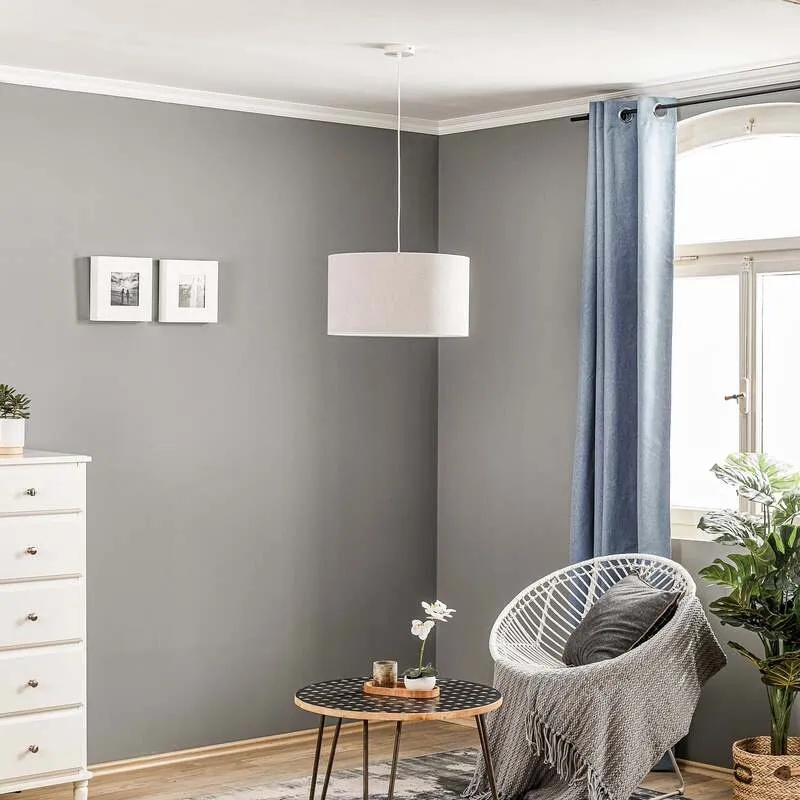 B-Ware Hängeleuchte Bristol LED Pendelleuchte dimmbar grau weiß matt 25cm Höhe 45cm Ø